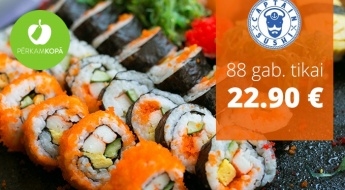 Наслаждайся традиционным японским блюдом с друзьями! Комплект суши "Big Tasty" (88 шт.) от CAPTAIN SUSHI