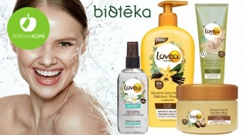 Veikals BIOTĒKA piedāvā: "Lovea" matu, sejas un ķermeņa kopšanas kosmētika