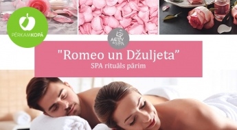 Ļaujies romantikai kopā ar otru pusīti! SPA rituāls pārim "Romeo un Džuljeta" (90 min)
