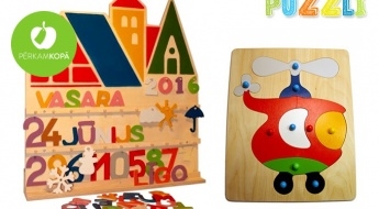 СДЕЛАНО В ЛАТВИИ! Образовательные и развивающие детские игрушки из дерева - мозаика, силуэты, цифры, буквы и пр.