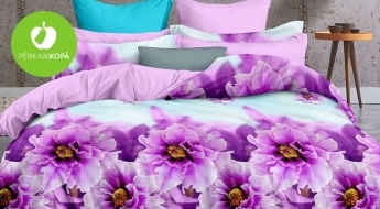 Комплекты постельного белья из микроволокна с яркими и красивыми 3D цветочными рисунками