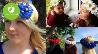 Сделано в Латвии! Венки из искусственных цветов и ленты для волос к празднику Лиго от SUMMERBOX