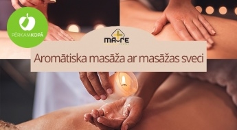Medicīnas centrs "Mā-Re" piedāvā: siltā masāža ar masāžas sveci 1 personai