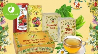 Сделай подарок своим близким! Разные комплекты вкусного и полезного чая "Rūķīšu tēja"