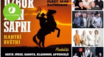 Праздник музыки кантри "Uzbur man sapni" 18 мая в Ратниеки край Лигатне - концерт, мероприятия, бал
