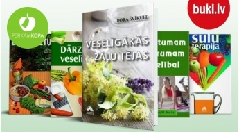 Комплекты различных книг: "Veselīgs uzturs - laimes pamats!" и "Pavasaris - skaistumam un veselībai"