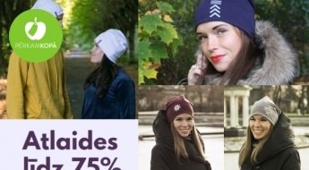 Patriotiskas kokvilnas cepures un apaļšalles dažādās krāsās ar atlaidēm līdz 75%