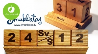 ЛАТВИЙСКИЙ ДИЗАЙН: деревянный настольный календарь "Smuklietas" - красивый и практичный декор