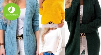 Ērti sieviešu džemperi un garās jakas - 8 skaisti modeļi dažādām gaumēm