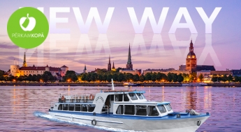Mierpilns brauciens ar kuģīti NEW WAY pa Lielupi vai no Rīgas uz Jūrmalu un atpakaļ