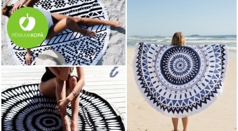 Для пляжного сезона! Стильные и яркие круглые полотенца-пледы в богемном настроении (Ø 150 см)
