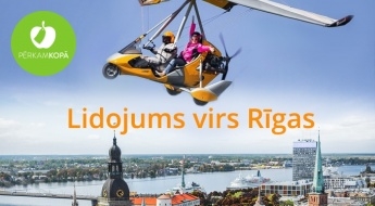 Neaizmirstams piedzīvojums gaisā - testa lidojums ar motodeltaplānu virs Rīgas ar instruktoru 1 personai (10 vai 20 min)