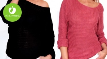 Mīksti, adīti brīva stila sieviešu džemperi dažādās krāsās no akrila - universāls izmērs