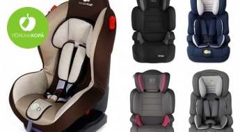 Drošībai un komfortam! Kvalitatīvie KINDER KRAFT autokrēsli un autosēdeklīši bērniem (dažādām svara kategorijām)