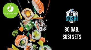 80 gab. suši komplekts OKINAVA (iekļauti 24 gab. karstie suši) no OCEAN SUSHI BAAR