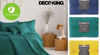 Vienkrāsaini DECO KING gultas pārklāji dzeltenā, zaļā vai zilā krāsā - pieejami 3 izmēri