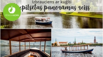 "Панорамный рейс по Старому городу" - поездка на уютном кораблике AMBER RIGA или AURORA по Рижскому каналу или Даугаве (1 ч)