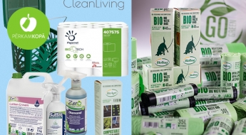 Экологические средства для чистки, пакеты для отходов и хранения , туалетная бумага и др.