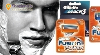 GILLETTE Mach 3 vai Fusion skūšanās asmeņu komplekti