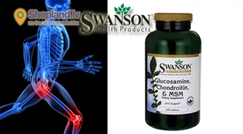 SWANSON: Glukozamīns, Hondroitīns un MSM (120 tabletes) locītavu spēkam un veselībai