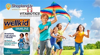 Vitabiotics: WellKid Immune košļājamās tabletes bērniem (30 tabletes)