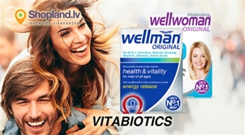 Vitabiotics: vitamīni WELLWOMAN, WELLMAN visai ģimenei (30 tabletes)