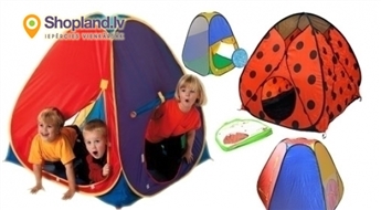 Uzdāvini bērniem īstus svētkus - rotaļu teltis spēlēm iekštelpās un ārā