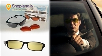 Polarizētās brilles autovadītājiem vai sportistiem (2 in 1) redzamības uzlabošanai